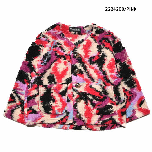 【130~150】★NEEDLEWORKS★ジャガードカーディガン(2224200j)